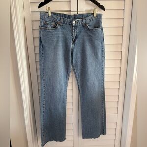🍀 Vintage Lucky Brand Dungarees Women's Mid Rise Flare Jeans Size 12 | 31